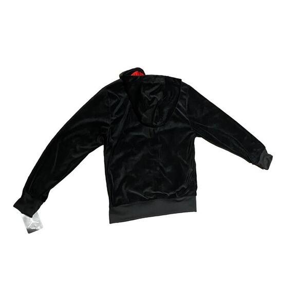 Nike Jumpman‎ Hoodie Jacket Velour Black Red Boys M - Picture 2 of 3